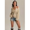 imageATHMILE Womens Chunky Cardigan Sweaters Long Sleeve Button Loose Short Outerwear Coats Open Front Fall ClothesApricot