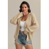 imageATHMILE Womens Chunky Cardigan Sweaters Long Sleeve Button Loose Short Outerwear Coats Open Front Fall ClothesApricot