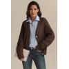 imageATHMILE Womens Chunky Cardigan Sweaters Long Sleeve Button Loose Short Outerwear Coats Open Front Fall ClothesChocolate Brown