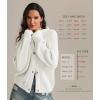imageATHMILE Womens Chunky Cardigan Sweaters Long Sleeve Button Loose Short Outerwear Coats Open Front Fall ClothesCream White
