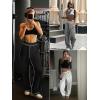 imageATHMILE Women Sweatpants Soft Jogging Straight Pajama Sweats Wide Leg Sweatpants Women Lounge Pants Joggers 2025Grey Green
