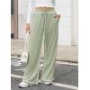 imageATHMILE Women Sweatpants Soft Jogging Straight Pajama Sweats Wide Leg Sweatpants Women Lounge Pants Joggers 2025Grey Green