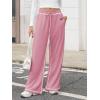 imageATHMILE Women Sweatpants Soft Jogging Straight Pajama Sweats Wide Leg Sweatpants Women Lounge Pants Joggers 2025Pink