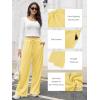 imageATHMILE Women Sweatpants Soft Jogging Straight Pajama Sweats Wide Leg Sweatpants Women Lounge Pants Joggers 2025Yellow