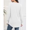 imageATHMILE Womens Tunic Tops Long Sleeve Thumb Hole Shirts Fall Sweater Crew Neck Winter Fashion Clothes 2025White