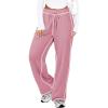imageATHMILE Women Sweatpants Soft Jogging Straight Pajama Sweats Wide Leg Sweatpants Women Lounge Pants Joggers 2025Pink