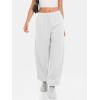 imageATHMILE Sweatpants Women Baggy Lounge Pants Workout Gym Active High Waisted Comfy Joggers for Women Fall Clothes 2025Fleecewhite