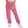 imageATHMILE Sweatpants Women Fall Fashion Baggy High Waisted Sweat Pants Winter Fleece Lined Lounge Joggers with Pockets 2025Hot Pink