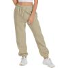 imageATHMILE Sweatpants Women Fall Fashion Baggy High Waisted Sweat Pants Winter Fleece Lined Lounge Joggers with Pockets 2025Sand