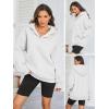 imageATHMILE Womens Oversized Hoodies V Neck Sweatshirts Y2K Clothes Long Sleeve Pullover Fall Winter Fashion Henley Outfits 2025White