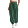 imageATHMILE Sweatpants Women Baggy Lounge Pants Workout Gym Active High Waisted Comfy Joggers for Women Fall Clothes 2025Dark Green