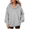 imageATHMILE Womens Oversized Hoodies V Neck Sweatshirts Y2K Clothes Long Sleeve Pullover Fall Winter Fashion Henley Outfits 2025Light Gray