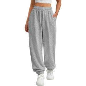 imageATHMILE Sweatpants Women Baggy Lounge Pants Workout Gym Active High Waisted Comfy Joggers for Women Fall Clothes 2025Grey