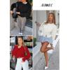 imageATHMILE Cropped Cardigan Sweaters for Women Lightweight Crop Knit Y2k Fall Outfits Fashion Clothes 2025Camel