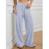 imageATHMILE Sweatpants Women Fall Outfits Wide Leg Baggy Pants HighWaisted Drawstring Sweat Pants Fashion Joggers with PocketBlue