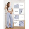 imageATHMILE Sweatpants Women Fall Outfits Wide Leg Baggy Pants HighWaisted Drawstring Sweat Pants Fashion Joggers with PocketBlue