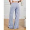 imageATHMILE Sweatpants Women Fall Outfits Wide Leg Baggy Pants HighWaisted Drawstring Sweat Pants Fashion Joggers with PocketBlue