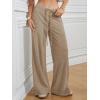 imageATHMILE Sweatpants Women Fall Outfits Wide Leg Baggy Pants HighWaisted Drawstring Sweat Pants Fashion Joggers with PocketLight Brown