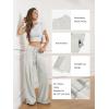 imageATHMILE Sweatpants Women Fall Outfits Wide Leg Baggy Pants HighWaisted Drawstring Sweat Pants Fashion Joggers with PocketLight Grey