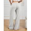 imageATHMILE Sweatpants Women Fall Outfits Wide Leg Baggy Pants HighWaisted Drawstring Sweat Pants Fashion Joggers with PocketLight Grey