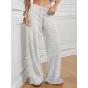 imageATHMILE Sweatpants Women Fall Outfits Wide Leg Baggy Pants HighWaisted Drawstring Sweat Pants Fashion Joggers with PocketLight Grey
