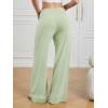 imageATHMILE Sweatpants Women Fall Outfits Wide Leg Baggy Pants HighWaisted Drawstring Sweat Pants Fashion Joggers with PocketMint Green