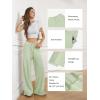 imageATHMILE Sweatpants Women Fall Outfits Wide Leg Baggy Pants HighWaisted Drawstring Sweat Pants Fashion Joggers with PocketMint Green