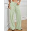 imageATHMILE Sweatpants Women Fall Outfits Wide Leg Baggy Pants HighWaisted Drawstring Sweat Pants Fashion Joggers with PocketMint Green