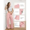 imageATHMILE Sweatpants Women Fall Outfits Wide Leg Baggy Pants HighWaisted Drawstring Sweat Pants Fashion Joggers with PocketPink