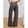imageATHMILE Sweatpants Women Fall Outfits Wide Leg Baggy Pants HighWaisted Drawstring Sweat Pants Fashion Joggers with PocketTaupe