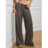 imageATHMILE Sweatpants Women Fall Outfits Wide Leg Baggy Pants HighWaisted Drawstring Sweat Pants Fashion Joggers with PocketTaupe