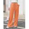 imageATHMILE Women Sweatpants Track Wide Leg Drawstring Soft Jogging Straight Pajama Sweats Lounge Teen Girl Athletic Pants 2025Orange