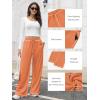 imageATHMILE Women Sweatpants Track Wide Leg Drawstring Soft Jogging Straight Pajama Sweats Lounge Teen Girl Athletic Pants 2025Orange
