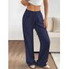 imageATHMILE Womens Wide Leg Sweatpants Air Fabric Straight Lowrise Drawstring Elastic Low Waist Fall Clothing Pockets 2025Navy Blue