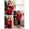 imageATHMILE Oversized Cardigan Sweaters for Women Fall Outfits Chunky Knit Open Front Sweater with PocketsRed