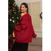 imageATHMILE Oversized Cardigan Sweaters for Women Fall Outfits Chunky Knit Open Front Sweater with PocketsRed
