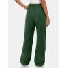 imageATHMILE Womens Wide Leg Sweatpants High Waisted Baggy Interior Drawstring Joggers Straight Leg Sweat Pants with PocketsDark Green