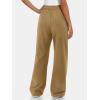 imageATHMILE Womens Wide Leg Sweatpants High Waisted Baggy Interior Drawstring Joggers Straight Leg Sweat Pants with PocketsDark Khaki