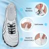imageBarefoot Water Shoes Women Men Adult Hiking Swim Beach River Pool Hike Guarding Shoes Aqua Socks Protective Comfort Wide Toe Box Width Rock Climbing Vacation Outdoor 2025 NewWhite Black022