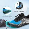 imageBarefoot Water Shoes Women Men Adult Hiking Swim Beach River Pool Hike Guarding Shoes Aqua Socks Protective Comfort Wide Toe Box Width Rock Climbing Vacation Outdoor 2025 NewBlue Black028