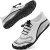 imageBarefoot Water Shoes Women Men Adult Hiking Swim Beach River Pool Hike Guarding Shoes Aqua Socks Protective Comfort Wide Toe Box Width Rock Climbing Vacation Outdoor 2025 NewWhite Black023