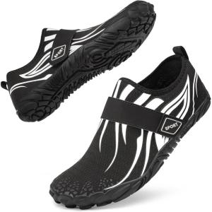 imageBarefoot Water Shoes Women Men Adult Hiking Swim Beach River Pool Hike Guarding Shoes Aqua Socks Protective Comfort Wide Toe Box Width Rock Climbing Vacation Outdoor 2025 NewBlack043