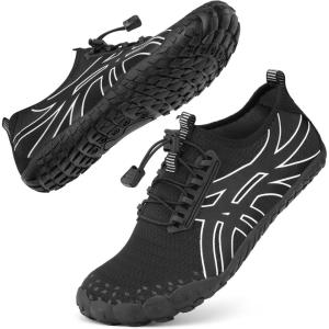 imageBarefoot Water Shoes Women Men Adult Hiking Swim Beach River Pool Hike Guarding Shoes Aqua Socks Protective Comfort Wide Toe Box Width Rock Climbing Vacation Outdoor 2025 NewBlack016