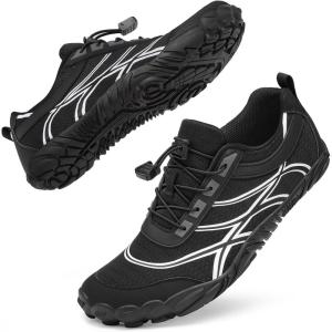 imageBarefoot Water Shoes Women Men Adult Hiking Swim Beach River Pool Hike Guarding Shoes Aqua Socks Protective Comfort Wide Toe Box Width Rock Climbing Vacation Outdoor 2025 NewBlack026