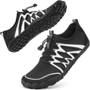 imageBarefoot Water Shoes Women Men Adult Hiking Swim Beach River Pool Hike Guarding Shoes Aqua Socks Protective Comfort Wide Toe Box Width Rock Climbing Vacation Outdoor 2025 NewBlack036