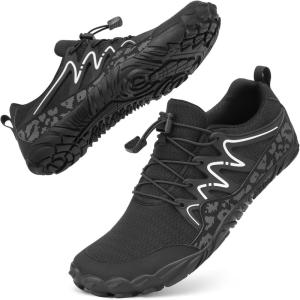 imageBarefoot Water Shoes Women Men Adult Hiking Swim Beach River Pool Hike Guarding Shoes Aqua Socks Protective Comfort Wide Toe Box Width Rock Climbing Vacation Outdoor 2025 NewBlack029