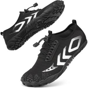 imageBarefoot Water Shoes Women Men Adult Hiking Swim Beach River Pool Hike Guarding Shoes Aqua Socks Protective Comfort Wide Toe Box Width Rock Climbing Vacation Outdoor 2025 NewBlack015