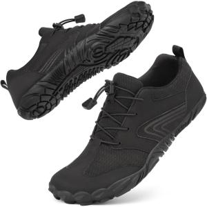 imageBarefoot Water Shoes Women Men Adult Hiking Swim Beach River Pool Hike Guarding Shoes Aqua Socks Protective Comfort Wide Toe Box Width Rock Climbing Vacation Outdoor 2025 NewBlack046