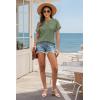 imageATHMILE Womens Tops Summer Sweaters Regular Fit Short Sleeve Shirts Fashion Dressy Casual Business Tunic Blouses 2025Green