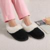 imageATHMILE Fuzzy Fluffy Slippers for Women Memory Foam Knit Womens Slippers NonSlip Bedroom Indoor Outdoor House slippers Shoes for Woman Closed BackBlack